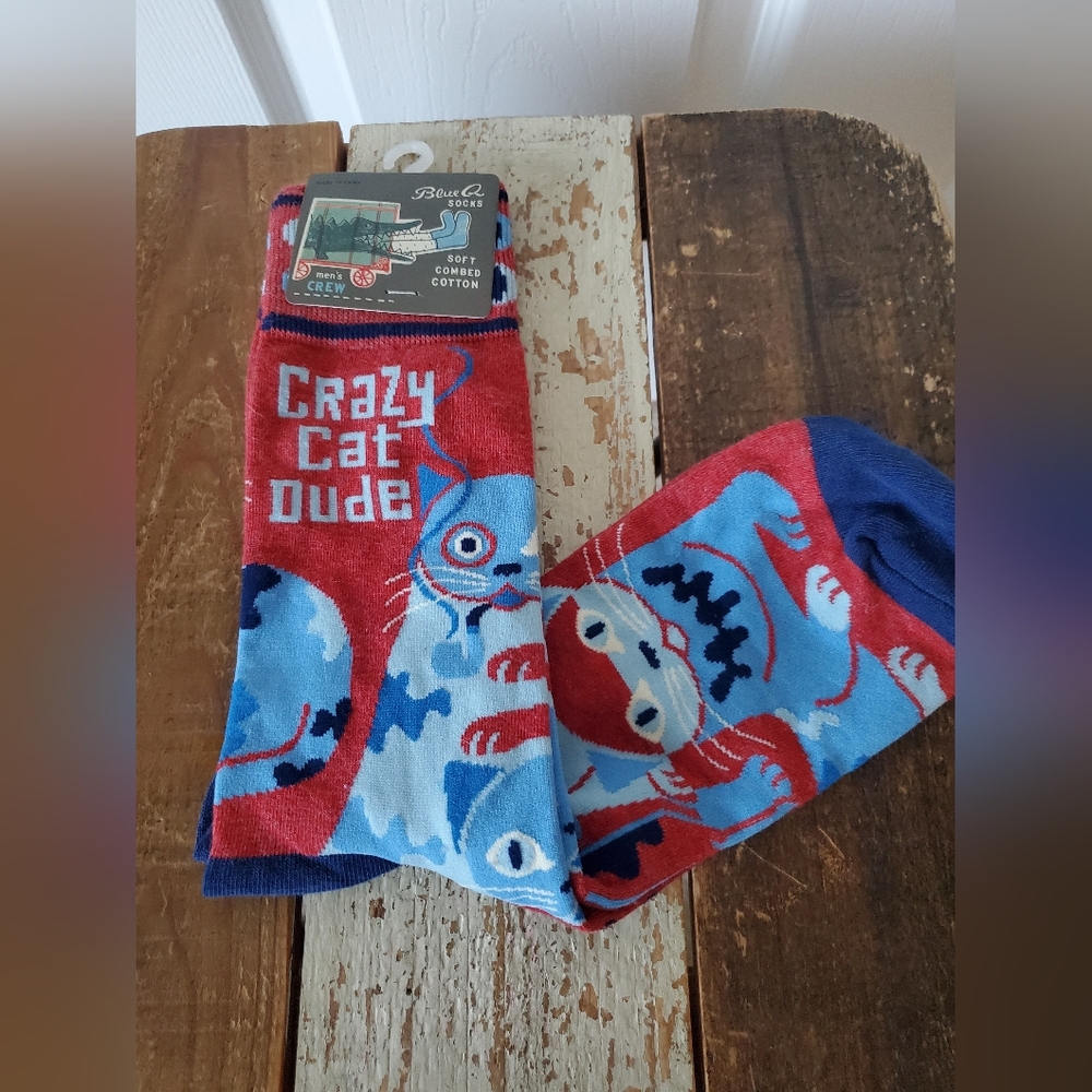 Blue Q CAT DUDE Socks
